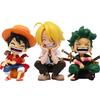 ONE PIECE  Набор из 6 шт. Аниме 12-15 см Монки Д. Луффи Q-Версия ПВХ Модель Настольное Украшение для Автомобиля Подарок на День Рождения Рождество для Детей Игрушки