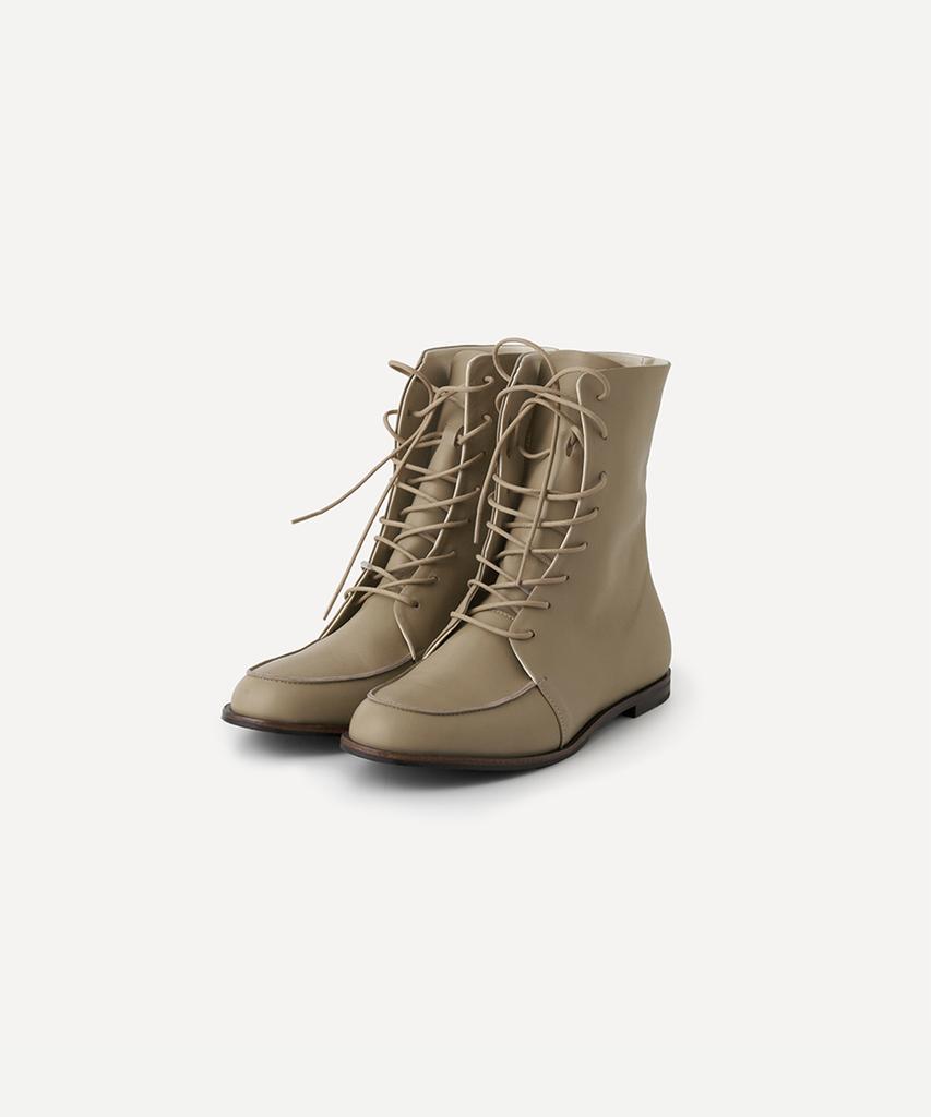 Howus Lace-Up Half Boots (Beige)