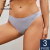 3PCS/Set Women's Panties Cotton Underwear Solid Color Briefs Girls Low-Waist Soft Panty Women Underpants Female Lingerie