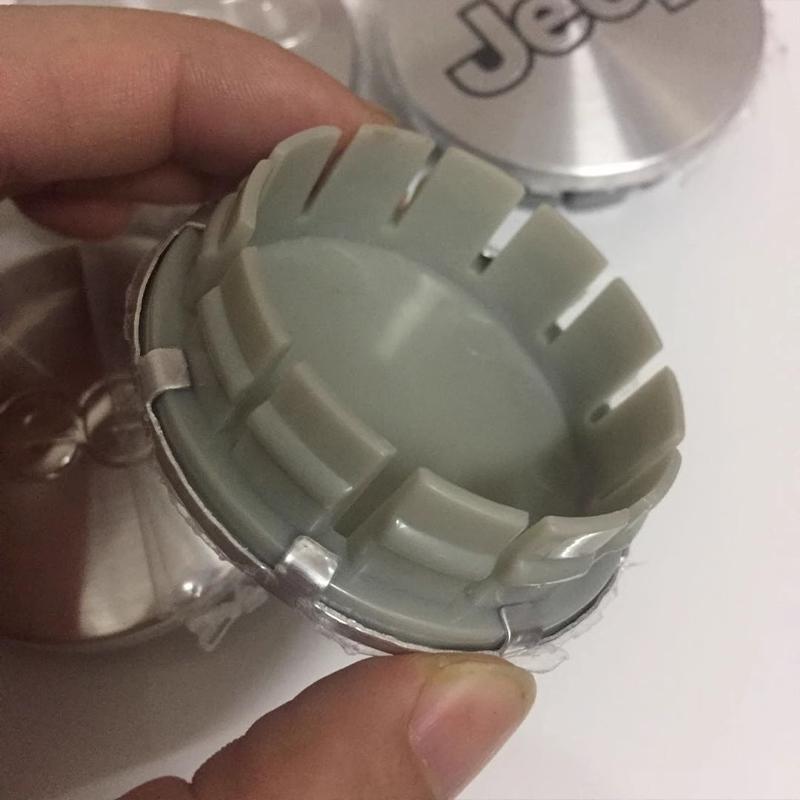 For Jeep 55mm Aluminum Alloy Car Logo Wheel Center Cover Hub Accessories For Jeep Grand Cherokee Wrangler JK Gladiator Compas