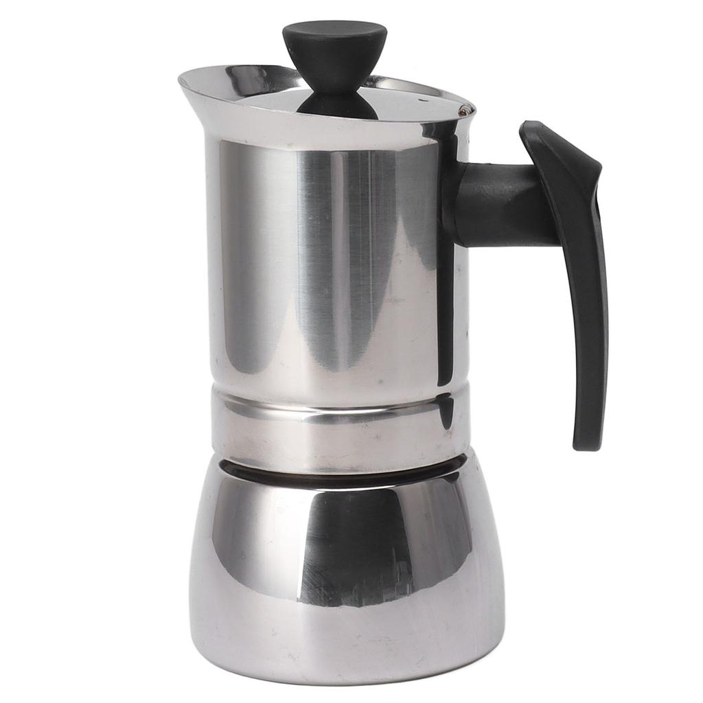 Кофеварка Moka Maker Pot с изолированной ручкой из нержавеющей стали 304, портативная итальянская кофеварка для дома и путешествий 6