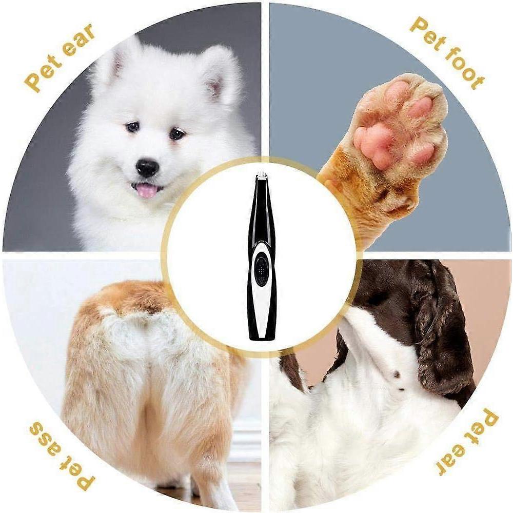 Pet Hair Clipper USB Rechargeable Low Noise Dog Cat Electric Grooming Clippers for Trimming Hair Around Eyes Face Ears Paw Rump, Oi-FRIS