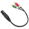 XLR Female 3 Pin to Dual RCA Male Plug Adapter Unbalanced Y Splitter Patch Cable for Amplifier Mixer MicrophoneXLR