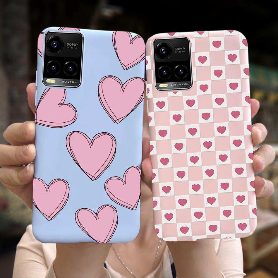 Мультяшный чехол для телефона Vivo Y21 2021 Y21S Y 21 V2110 V2111 Конфетный силиконовый чехол Задняя крышка для Vivo Y33S Y 33S V2109 Чехол Funda