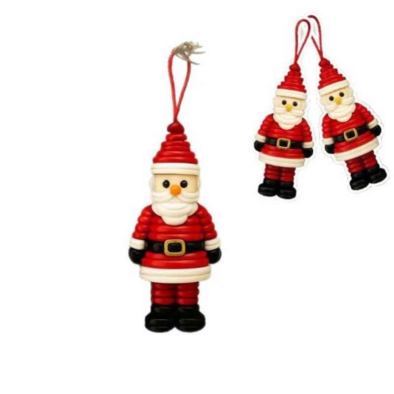 DIY Christmas Button Ornament Craft Kits - Festive Decorative Button Craft Sets for Holiday Hanging Handmade Decoration Supplies