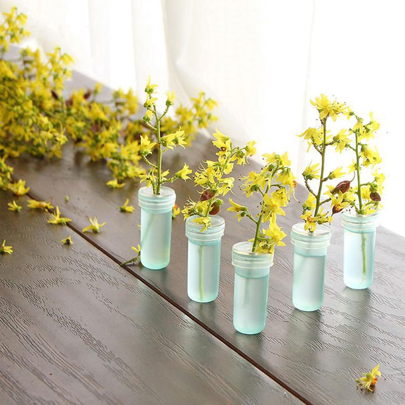 20 шт. пластиковая трубка для питания свежих цветов с крышкой, трубка для хранения воды, контейнер для сохранения свежести, цветочная трубка для воды