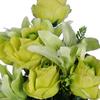Bouquet of 12 flowers, rose and lily mix, green color