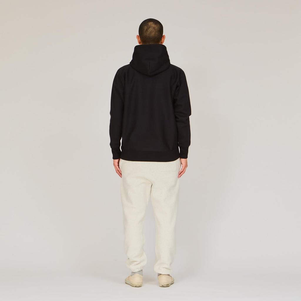 Reverse Weave Hooded Sweatshirt Windproof Water Repellent Heat Retention Moisturizing One Point Logo REVERSE WEAVE Black M [Champion] (R) C3-U123