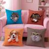 Милый Непослушный Милый Кошки Собаки Наволочка с принтом наволочка гостиная диван чехол для подушки декор для спальни