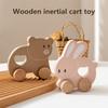 Toddlers Wooden Car Toy Animal On Wheels Vehicle Toy Push and Go First Truck Toy