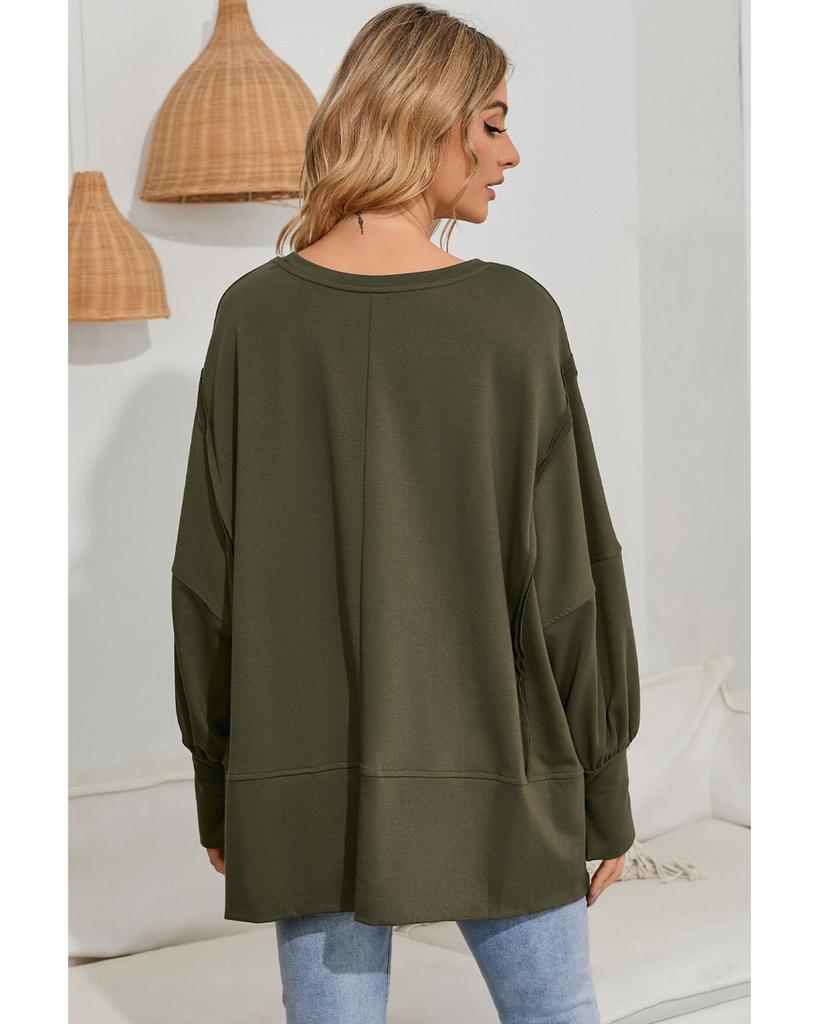 Azura Exchange Топ свободного кроя с заниженной линией плеч в стиле пэчворк