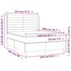 Box Spring Bed with Mattress Pink 140 x 200 cm Velvet