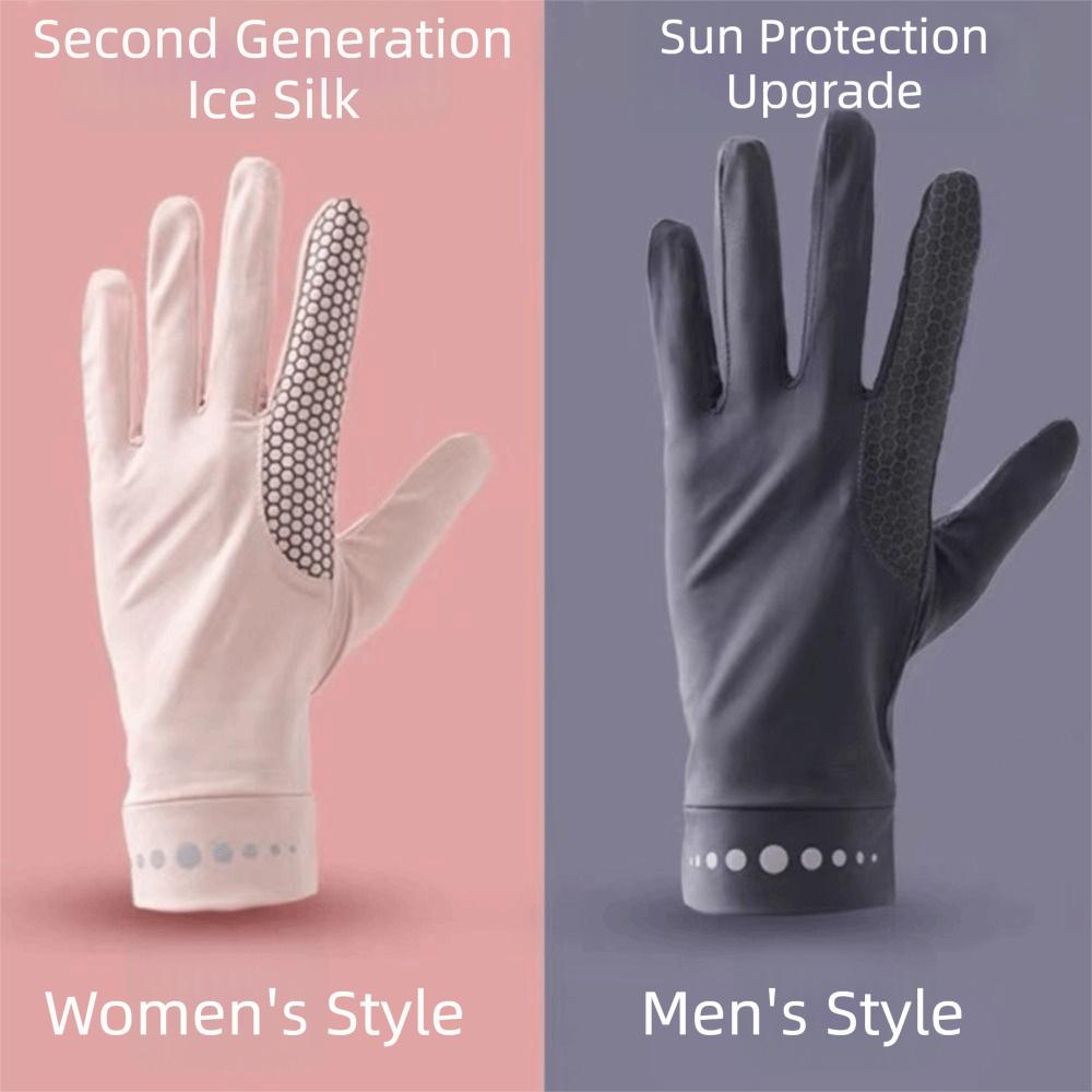 Thin Ice Silk Gloves Elastic Non Slip Summer Sun Gloves Breathable Touch Screen UV Protection Gloves Sports Cycling Driving