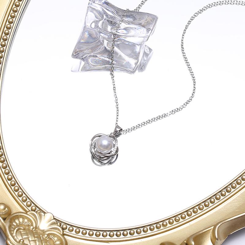 GemChic женское милое изысканное ожерелье с подвеской из сверкающего циркония и жемчуга, модная цепочка для ключицы на день рождения, рождественский подарок на день рождения