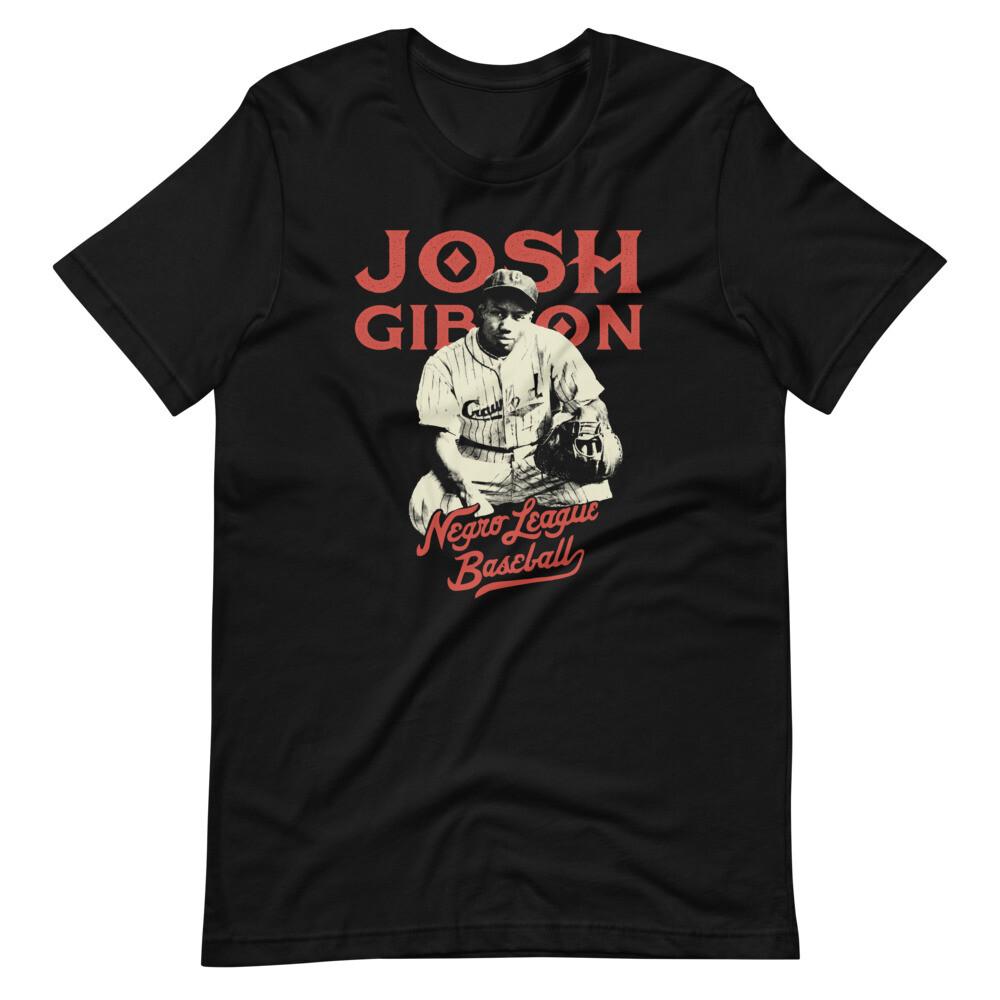 JOSH GIBSON Бейсбольная футболка Негритянской лиги с коротким рукавом Унисекс