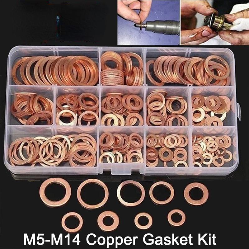 Наборы медных прокладок, гаек и болтов, 200 шт. Наборы крепежных винтов и шайб M5-M14 MYY