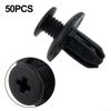 50 шт. 8 мм отверстие пластиковые заклепки фиксирующие зажимы нажимные черные подходят для многих автомобилей