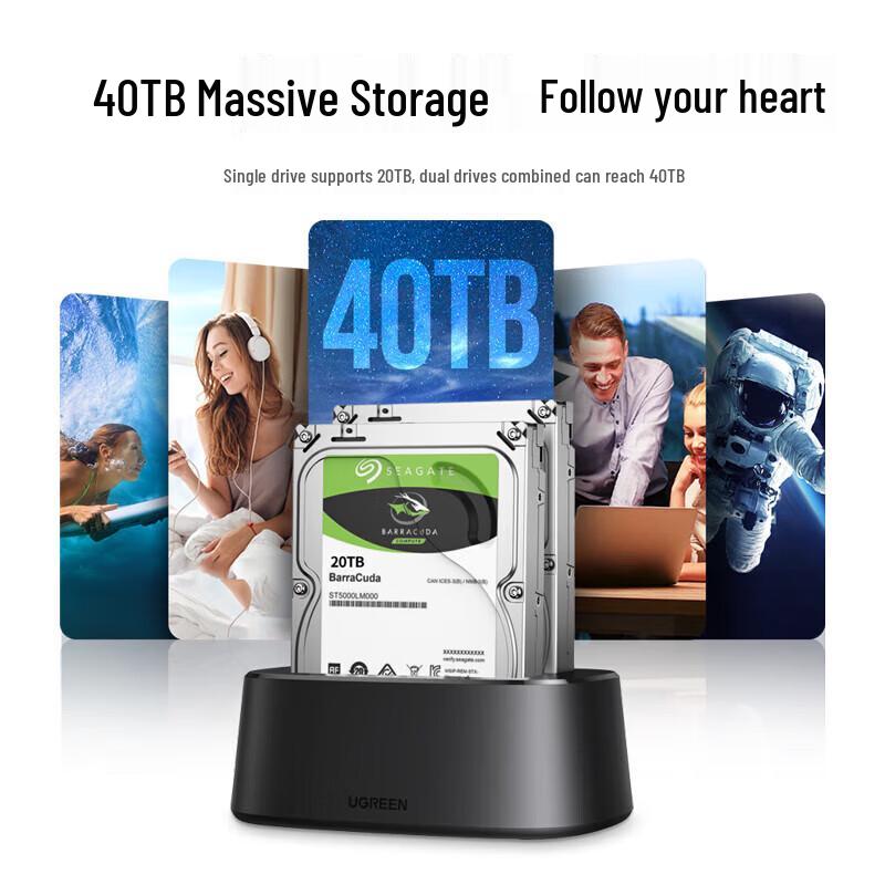 Ugreen Двухдисковая внешняя док-станция для жестких дисков USB 3.0
