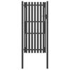 Day and Night - Day and Night Anthracite Gray Steel Garden Fence Gate 1x2.5 Cm