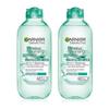 Garnier Hyaluronic Acid Micellar Water Facial Cleanser and Makeup Remover 400ml, 2 pcs