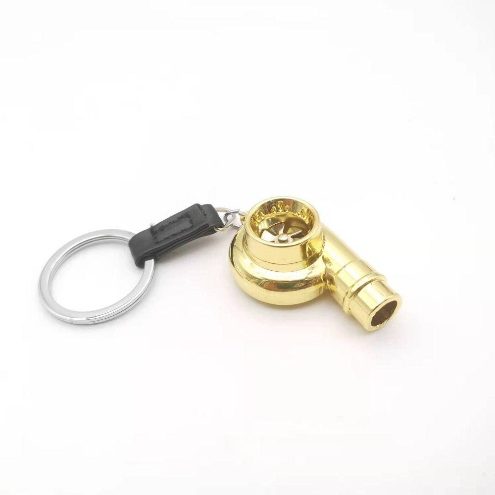 Zinc Zinc Alloy Turbo Key Chain with Sound INS Key Buckle Creative Car Whistle Sound Keyring  Men