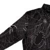 Hot-selling Halloween Women's Clothing, Spider Web Print Hip-wrapped Women's Long-sleeved Slim-fit Dress