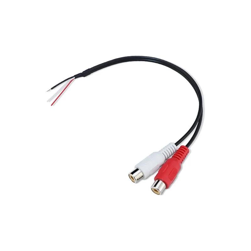 Car Connector Rca Female / Male Audio Cable 1way 2way Adapter Av Single Video Plug Stereo Extension Wire Diy Tools