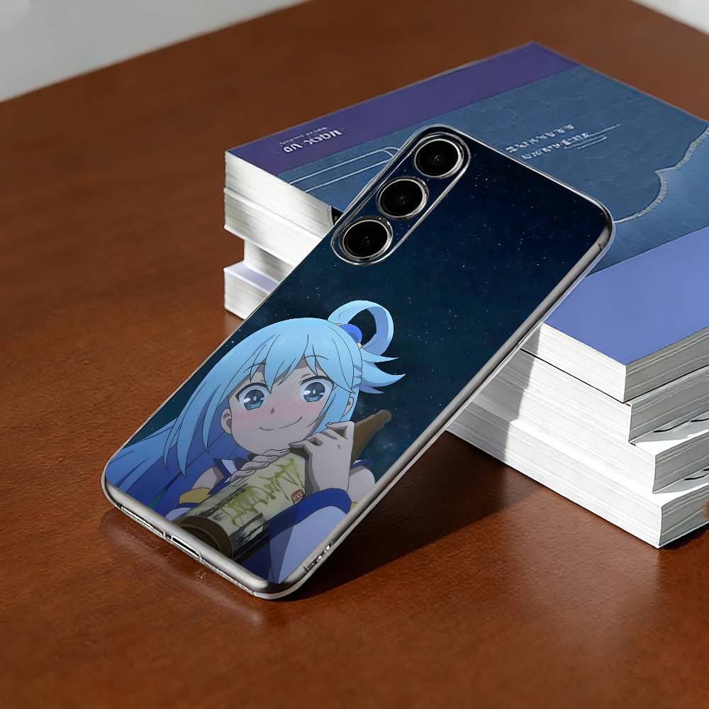 A-Aqua Аниме KonoSuba S-S Чехол для телефона Прозрачный Силиконовый Мягкий Для SamsungA10,12,20,21S,30,31,40,50,51,52,70,71