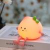 USB перезаряжаемый ночник персиковый силиконовый ночник сенсорный датчик спальня прикроватная лампа для кошек с пультом дистанционного управления для детей подарок ребенку