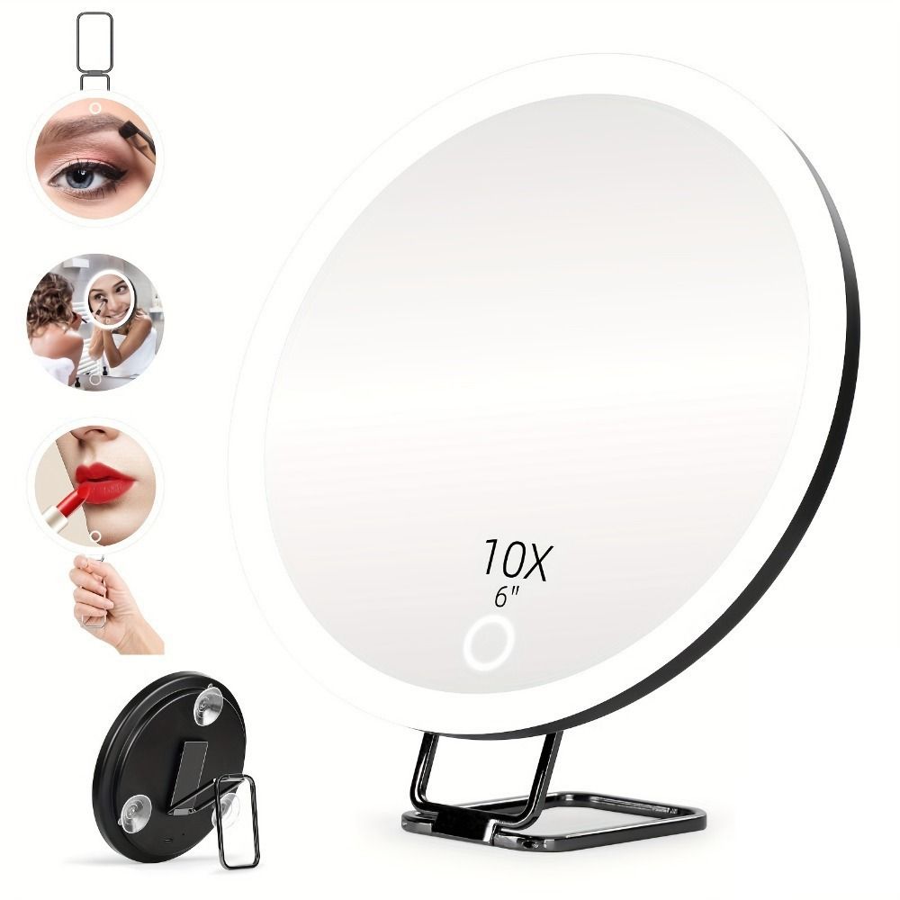 360° Adjustable Stand LED Makeup Mirror High-Definition Portable Cosmetic Mirrors Home