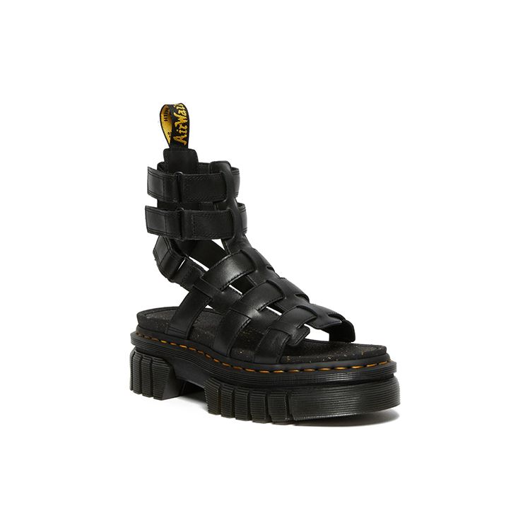 Dr. Martens Leather Thick Sole Casual Fashion Sandals Women Sandals Black 27402001