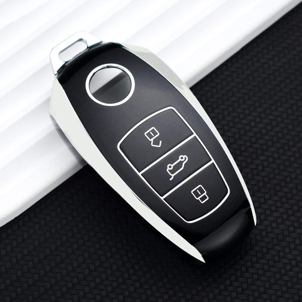 Держатель для брелока для VW Volkswagen Touareg 2017 2018 2019 2020 2021 Мягкий чехол для автомобильного ключа из ТПУ, защитные аксессуары