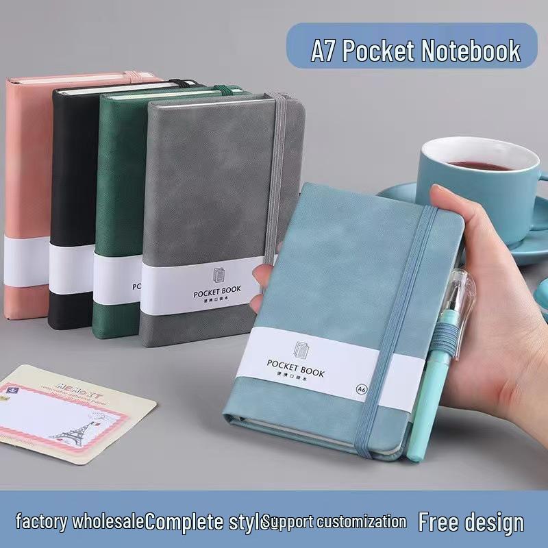 A7 Student Pocket Notebook: Elastic Closure, Portable Journal, Simple Ins Style Diary