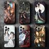 Аниме Мо Дао Цзу Ши Мягкий Чехол для Телефона для iPhone 16 16E 17 Air 15 Pro Max 14 Plus 13 Mini 11 12 7 Черный Чехол Задняя Панель