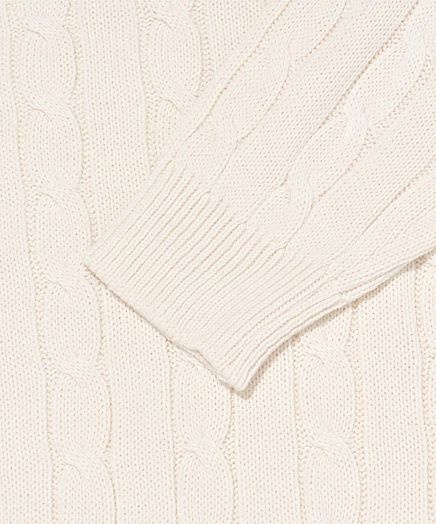 OTHERFITS Cable Henley Neck Overknit (Ivory)