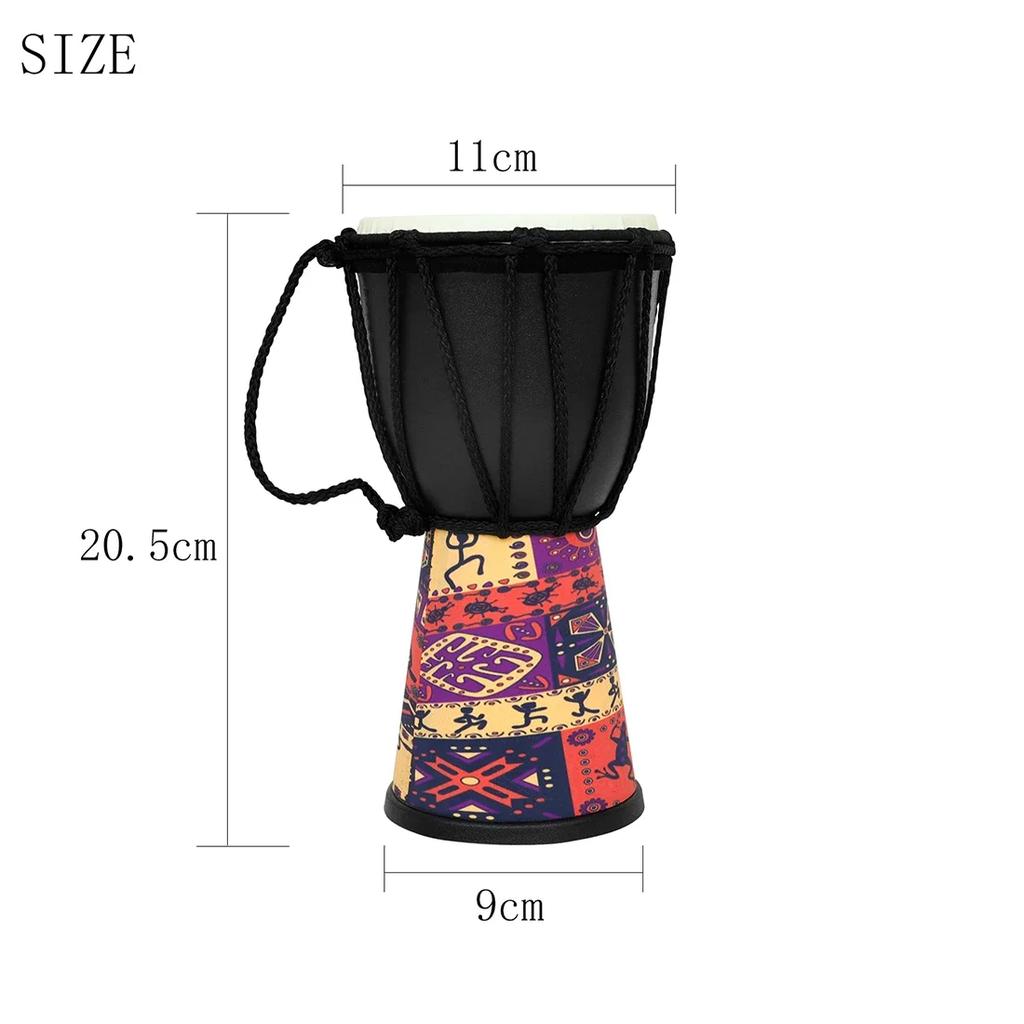 IRIN African Drum 4 Inch for Kid Portable ABS African Drum Chamber Professional Djembe Hand Drum Percussion Musical Instrument