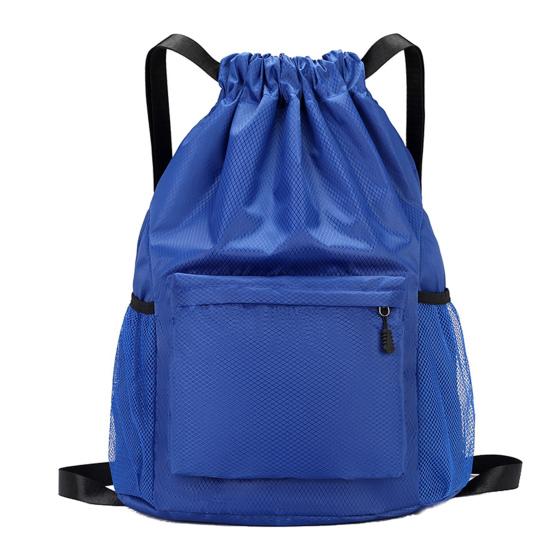 Backpack with Drawstring Closure Waterproof Wear-Resistant Large Capacity Multi-Pocket Design Swimming Gear Backpack