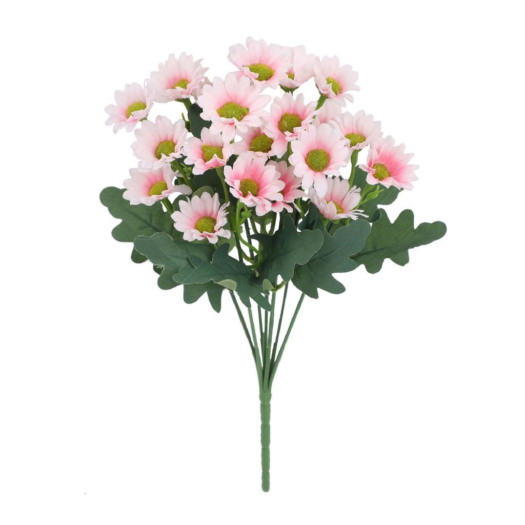 5 Bundles Lifelike Outdoor Sunset Mums Flowers Artificial Daisy Flowers Fake Chamomile Flowers for Garden Porch Farmhouse Decor