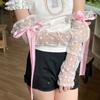 Bow Knot Lolita Arm Sleeve Lace Wrist Cuffs Versatile Fake Sleeves Cuffs  Stage Performance