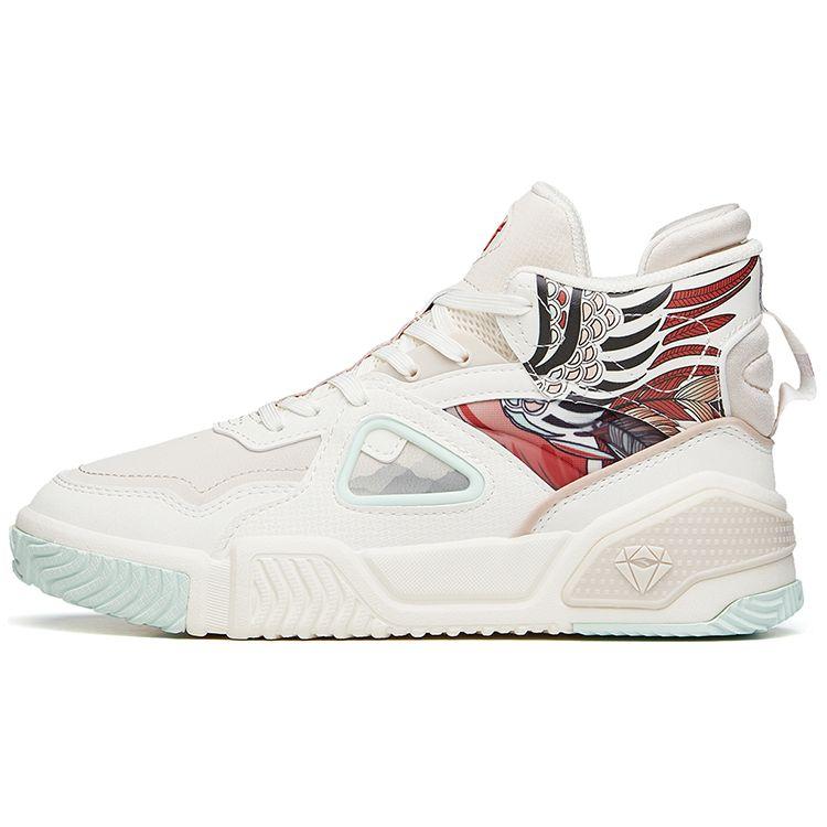 Anta Lifestyle Series Flame High-Top Skate Shoes Women Skate Shoes White 122148088-2