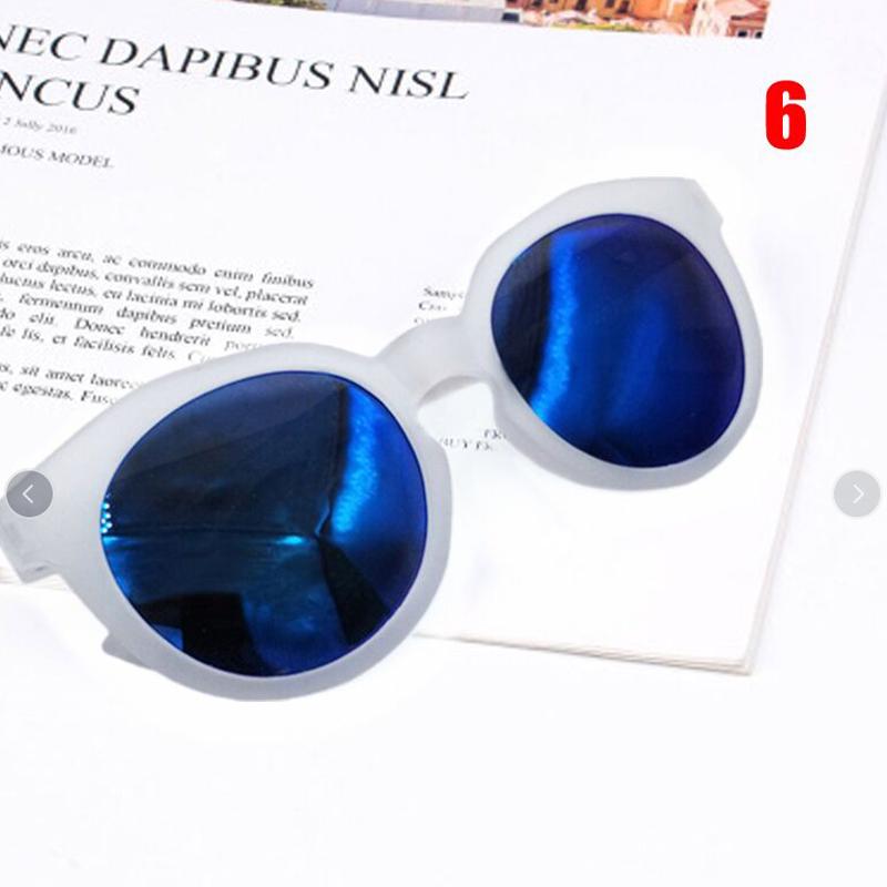 Светоотражающие уличные очки для детей, зеркальные детские солнцезащитные очки для мальчиков и девочек UV400, цветные, ручная работа