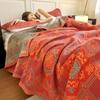 All-Cotton Yarn-Dyed Jacquard Gauze Blanket - Soft, Skin-Friendly Four-Season Bedspread