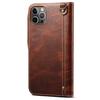 Wallet Phone Shell for iPhone 14 Pro Case Waxy Genuine Cow Leather Cover with Card Slot