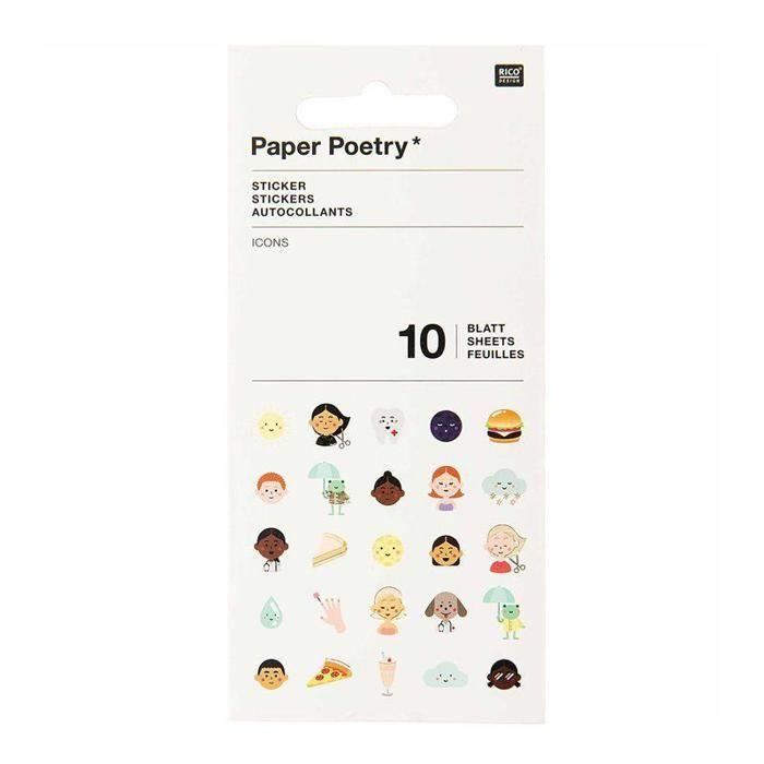 Autocollants - RICO DESIGN - 10 feuilles - Multicolore - Mixte - Pour adultes et enfants