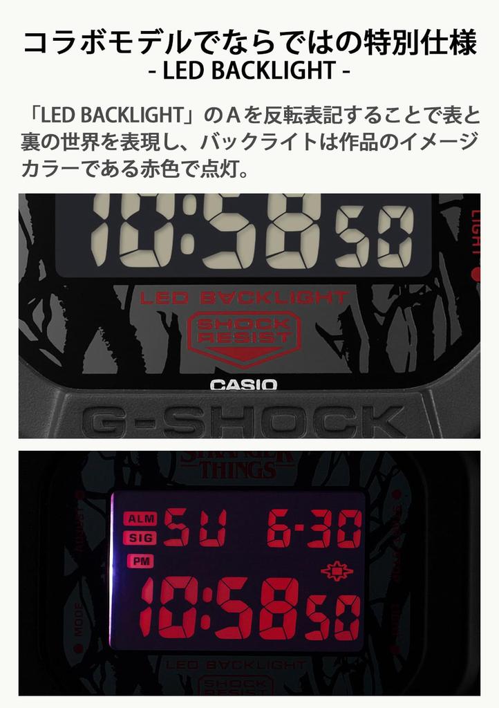 Casio G-SHOCK DW-5600STT-1JR Часы Коллаборация Stranger Things Мужские Черные