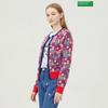  Benetton Цветочный узор Вязаный CaRdigan Bakca3461 Rd