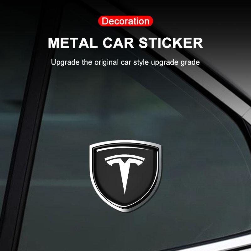 1 шт. 3D Металлическая Эмблема Щит Двери Автомобиля Значок Наклейка Стайлинг Для Tesla Model 3 Model S Model X Model Y Roadster