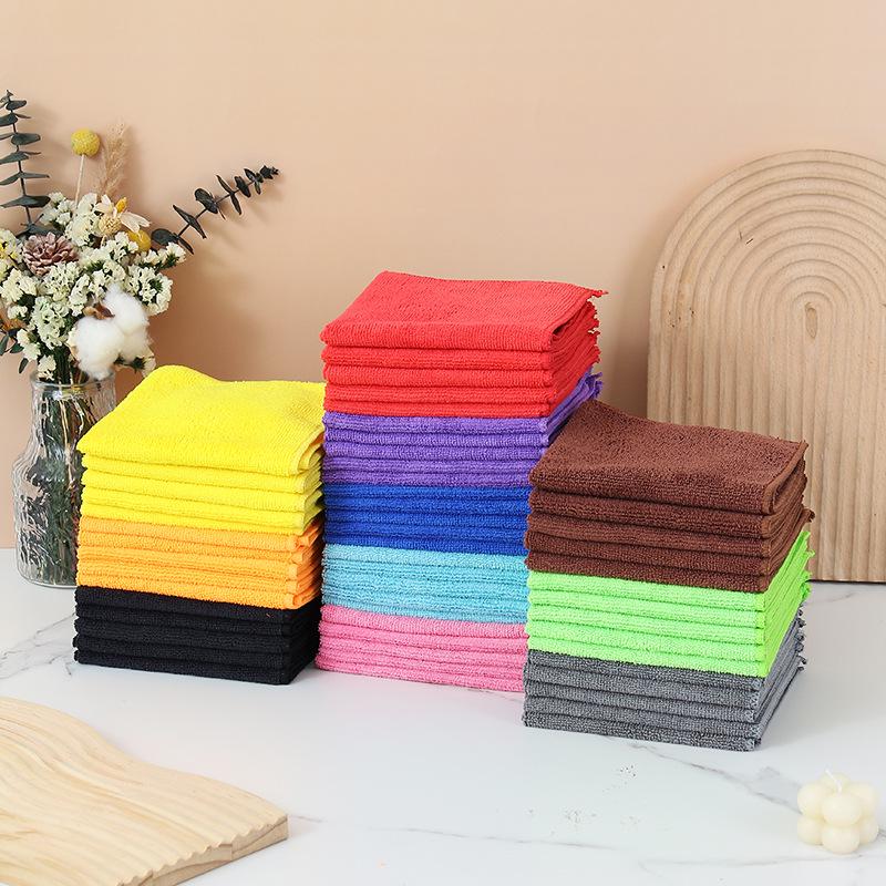 Cross-Border Microfiber Kitchen and Car Cleaning Cloths - Absorbent, Non-Shedding Towels and Scouring Pads