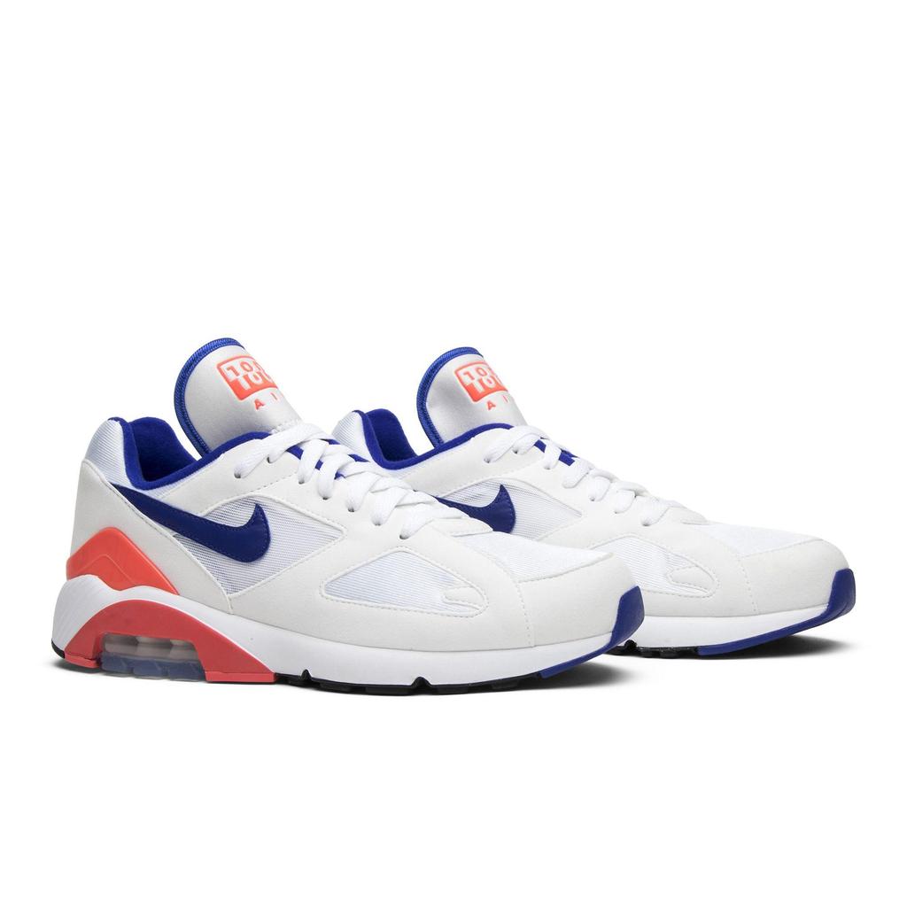 Nike Air Max 180 'Ultramarine' 2018 (Unisex) White / Ultramarine-Solar Red-Black Running Shoes 615287 100