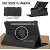 Coque + Verre Trempé - BOOLING - pour Samsung Galaxy Tab S9 - Rotatif 360° - Multi-Angle - Noir
